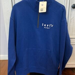 Levi's Men's Royal Blue Half Zip Sweater
